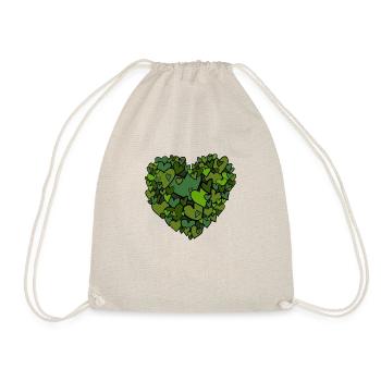 Big Green Heart - Ecology Sustainability - Drawstring Bag - nature - Front