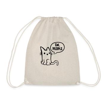 Joke cat ew people - Drawstring Bag - nature - Front