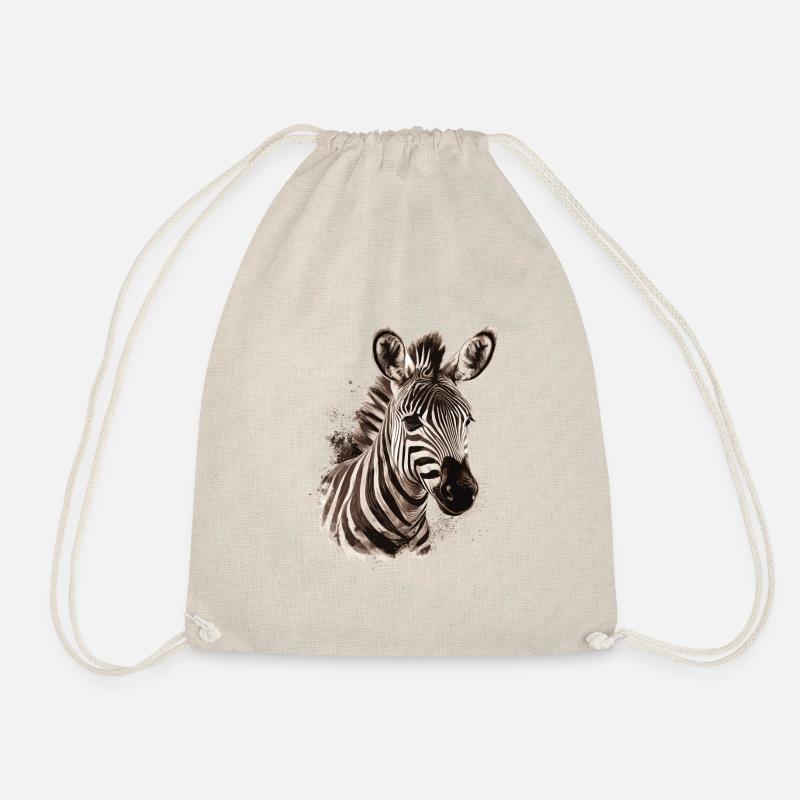 Zebra Afrika Tier - Turnbeutel - Natur