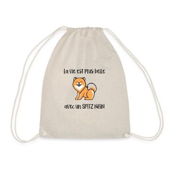 La vie est plus belle avec un spitz nain - Sac de sport léger - nature - Devant