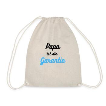 Papa ist die Garantie - Bukhari-wht-blu - Turnbeutel - Natur - Vorne