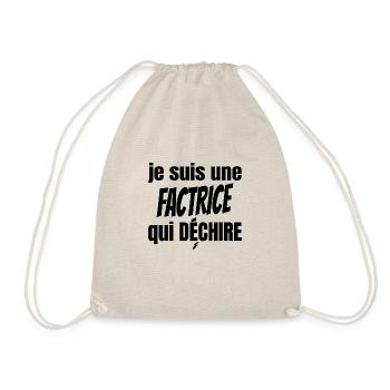 factrice qui déchire - Sac de sport léger - nature - Devant