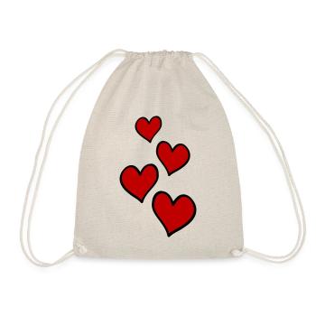 Hearts Love Symbol - Drawstring Bag - nature - Front
