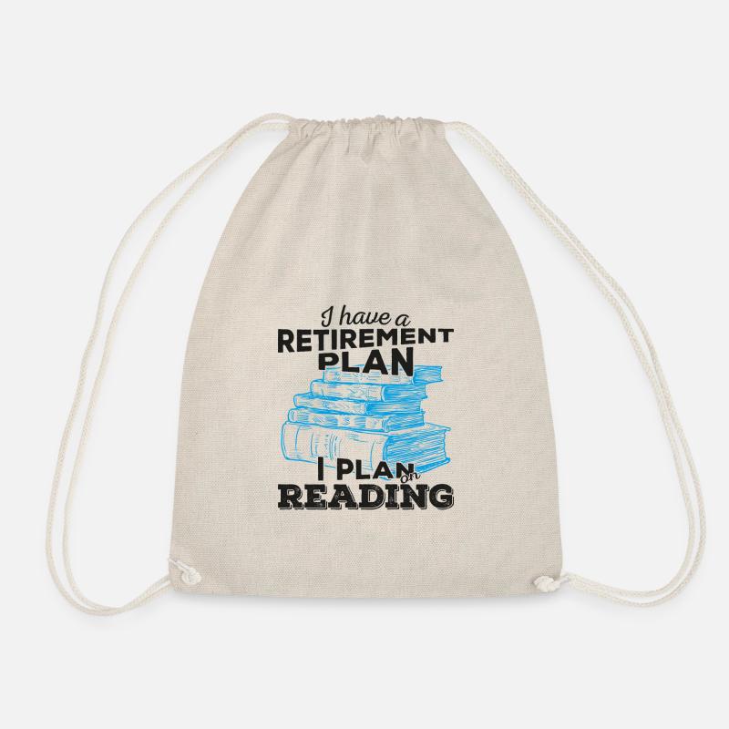 Retirement plan reading (dark) - Turnbeutel - Natur