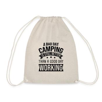Bad Day Camping Better Than Working Camper Tent - Drawstring Bag - nature - Front