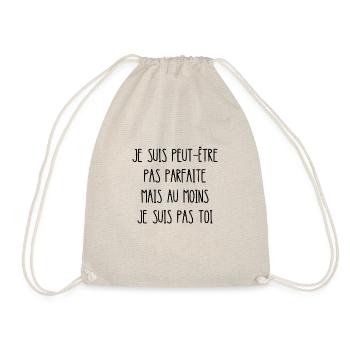 je suis peut-être pas parfaite - Sac de sport léger - nature - Devant