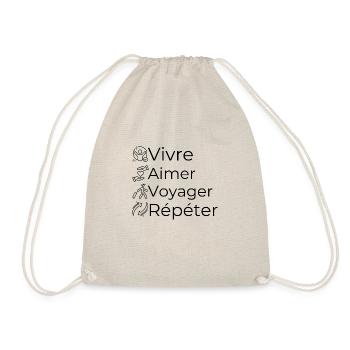 Vivre Aimer Voyager Répéter - Sac de sport léger - nature - Devant