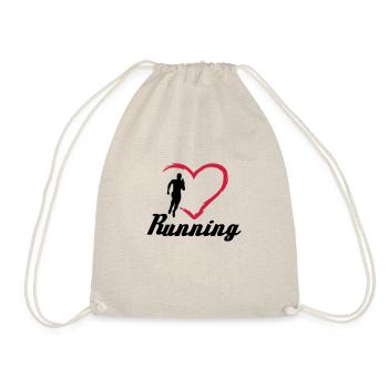 Coureur et coeur, cours - Sac de sport léger - nature - Devant