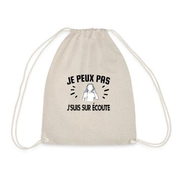je peux pas je suis sur écoute - Sac de sport léger - nature - Devant