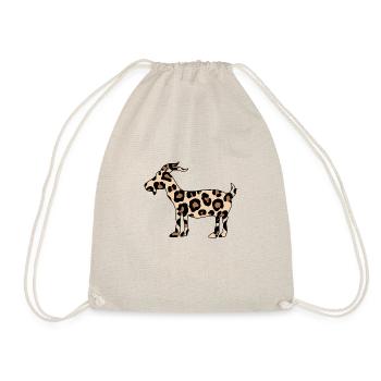 chèvre en motif léopard folle chèvre biologique - Sac de sport léger - nature - Devant