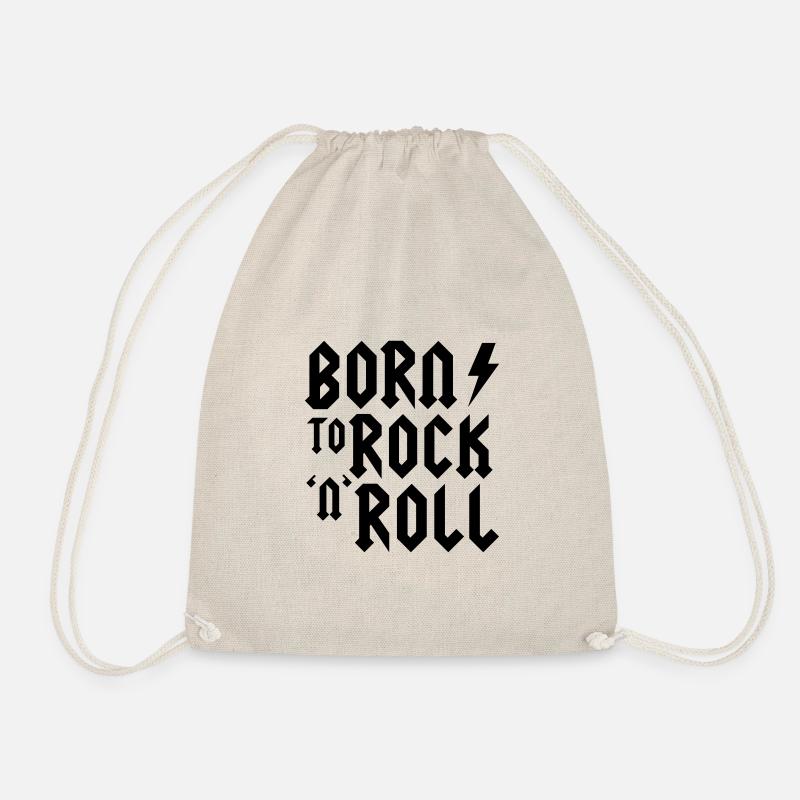 Born to rock n roll - Drawstring Bag - nature