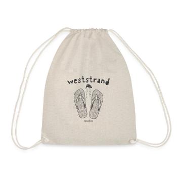 Design - Weststrand Schlappen - Turnbeutel - Natur - Vorne