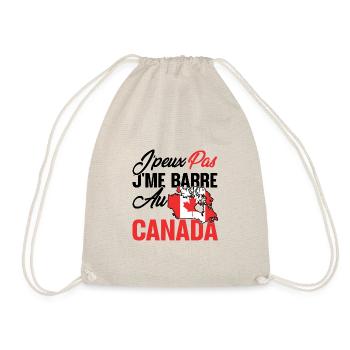 Je peux pas, j'me barre au canada - Sac de sport léger - nature - Devant