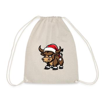 Taureau Noël - Sac de sport léger - nature - Devant