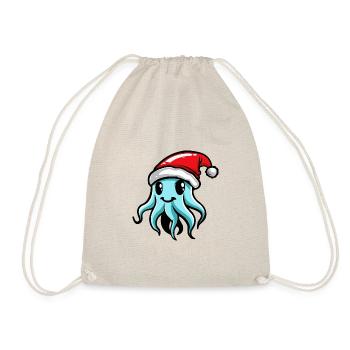 Jellyfish Christmas - Drawstring Bag - nature - Front