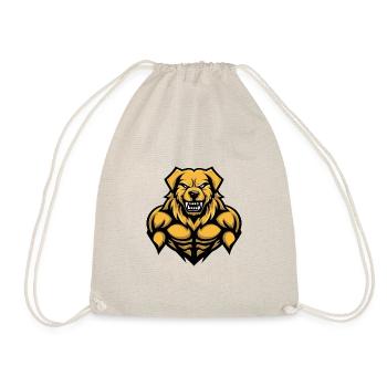 Golden Retriever Dog Muscles Bodybuilding - Drawstring Bag - nature - Front