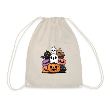 Halloween Party Characters Cartoon - Drawstring Bag - nature - Front