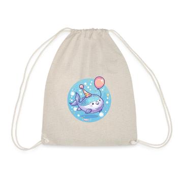 Whale Birthday Comic - Drawstring Bag - nature - Front