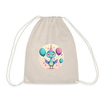 Bande dessinée d’anniversaire de l’oiseau paon - Sac de sport léger - nature - Devant
