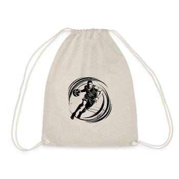 Basketballer Basketball Spieler Silhouette - Turnbeutel - Natur - Vorne