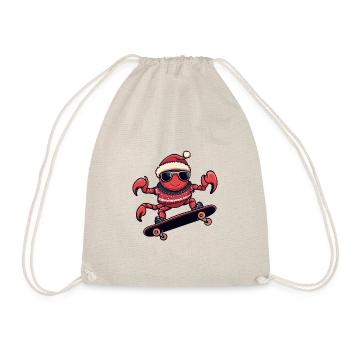 Crab Crab Christmas Funny - Drawstring Bag - nature - Front