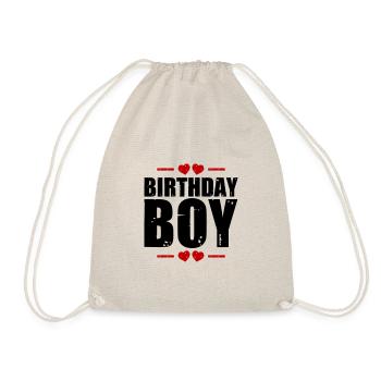 Birthday Boy Saying - Drawstring Bag - nature - Front