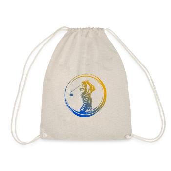 Golfer Silhouette Colorful - Drawstring Bag - nature - Front