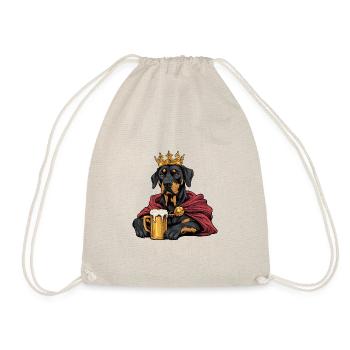 Doberman chien bière drôle - Sac de sport léger - nature - Devant