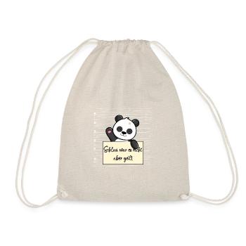 Panda lustiger Spruch humor Gefängnisbild - Turnbeutel - Natur - Vorne