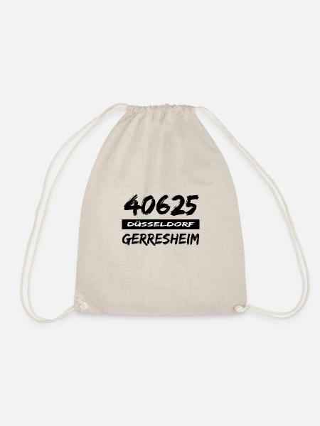40625 Düsseldorf Gerresheim Postleitzahl tshirt - Turnbeutel - Natur