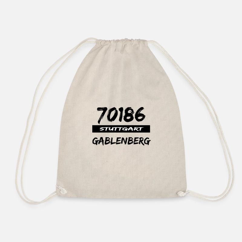 70186 Stuttgart Gablenberg Tshirt Postleitzahl - Turnbeutel - Natur