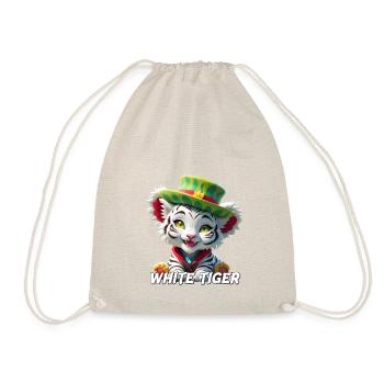 White Tiger - Drawstring Bag - nature - Front