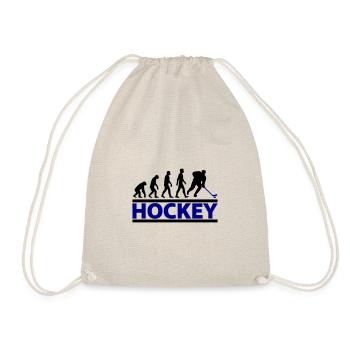 Evolution Hockey Player Cooles Geschenk - Turnbeutel - Natur - Vorne
