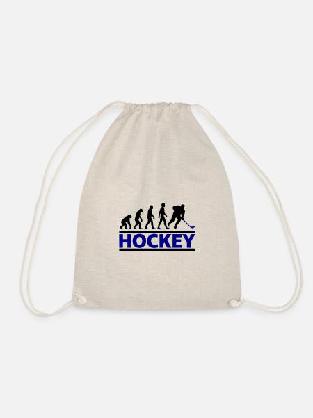 Evolution Hockey Player Cooles Geschenk - Turnbeutel - Natur