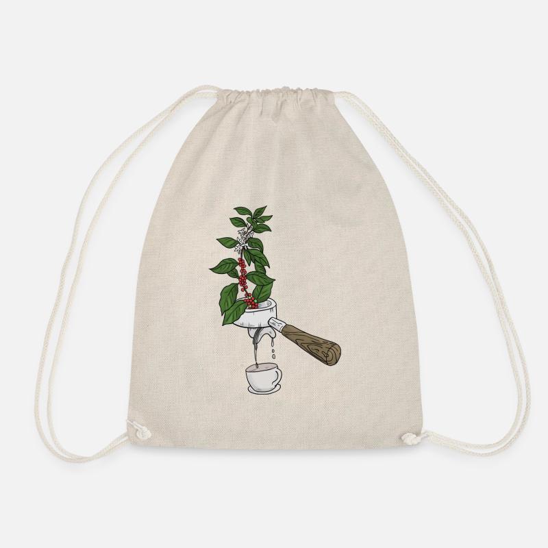 Kaffee-Pflanzen-Sieb Carriers Kaffee-Design - Turnbeutel - Natur