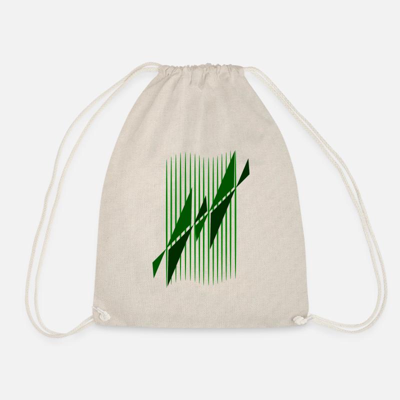 Geometric symbols green - Drawstring Bag - nature