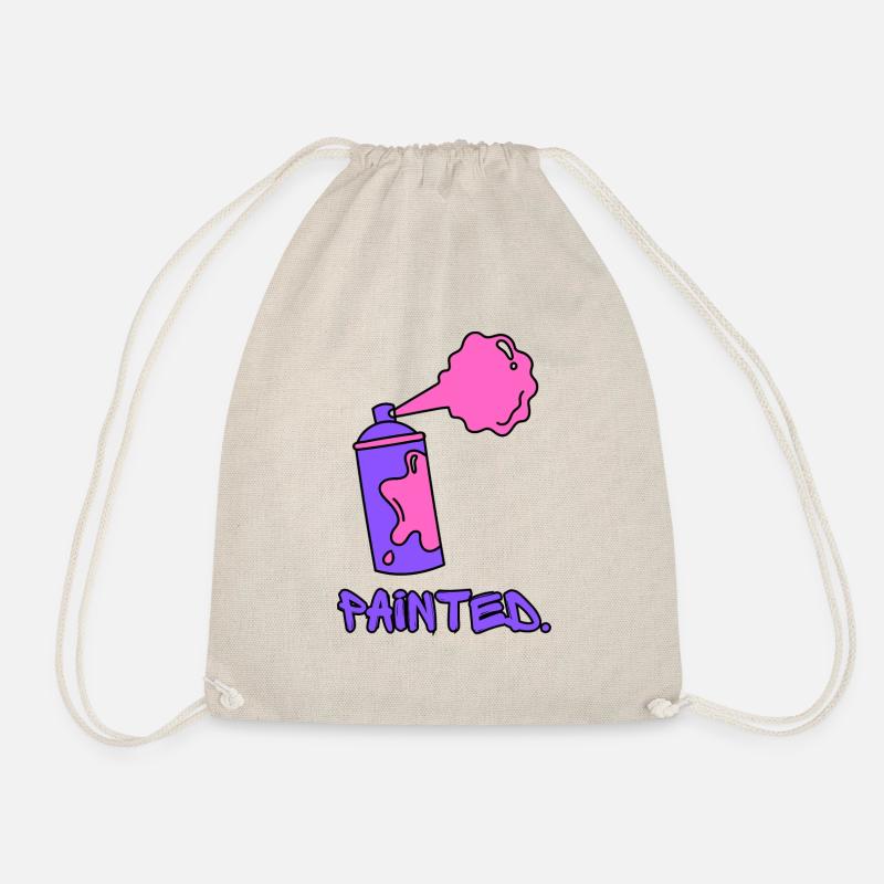 Painted - Lila/Pink - Turnbeutel - Natur