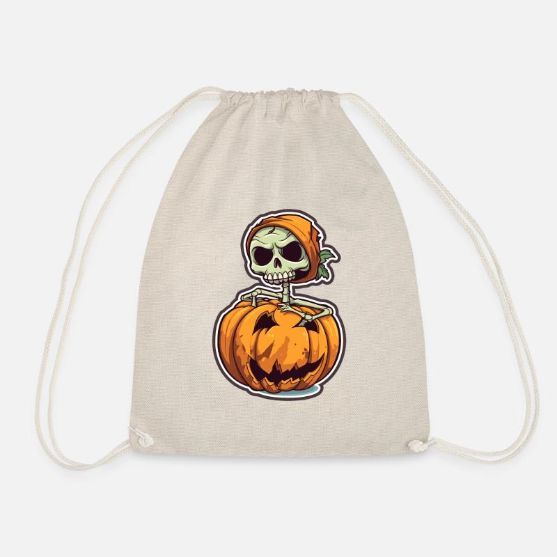 Pumpkin 6 - Drawstring Bag - nature