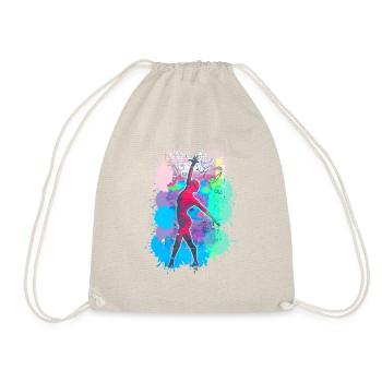 Dancer, dancing, illustration, dancer, graffiti - Drawstring Bag - nature - Front