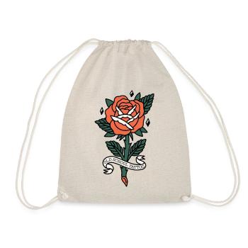Tatouage old school rose - Sac de sport léger - nature - Devant