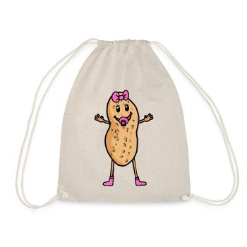 Peanut Child Baby Kids Sister Siblings - Drawstring Bag - nature - Front