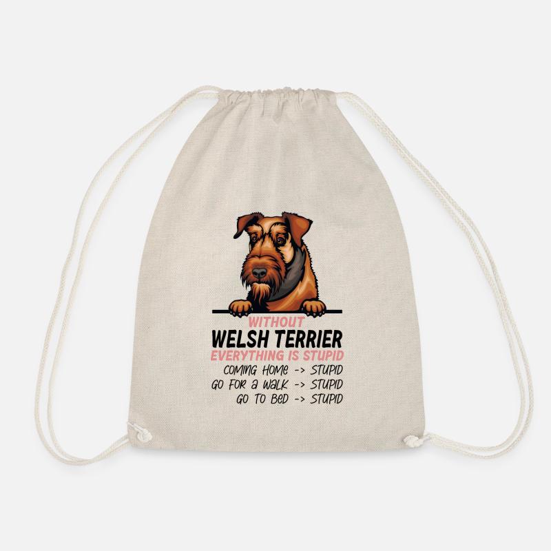 Ohne Welsh Terrier ist alles doof - Turnbeutel - Natur