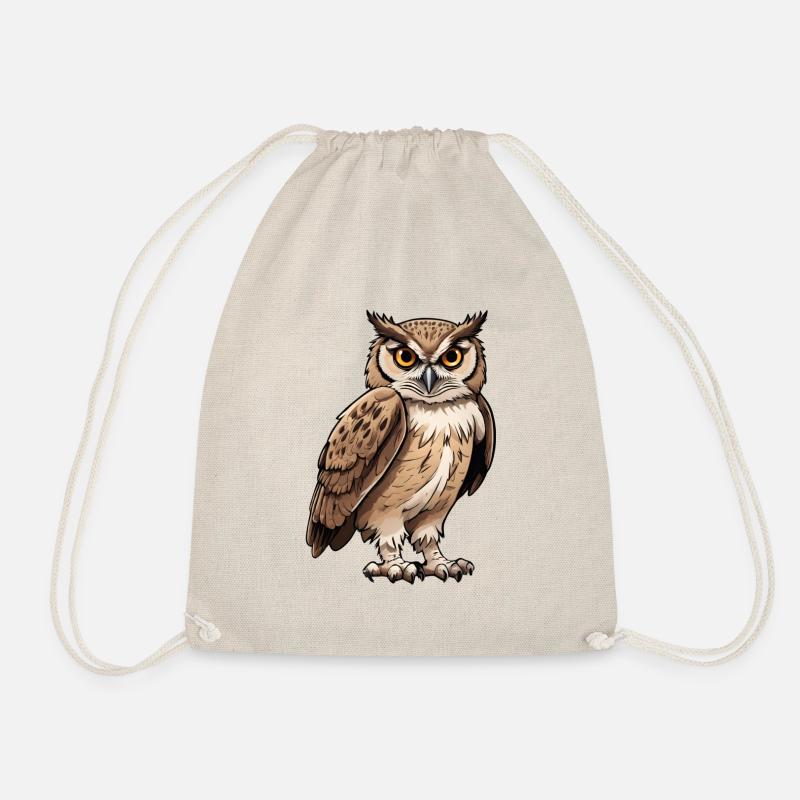 Eagle owl - Drawstring Bag - nature