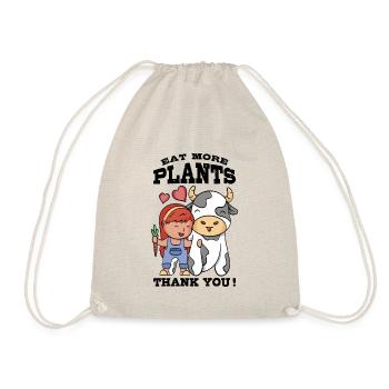 Eat more plants - Drawstring Bag - nature - Front