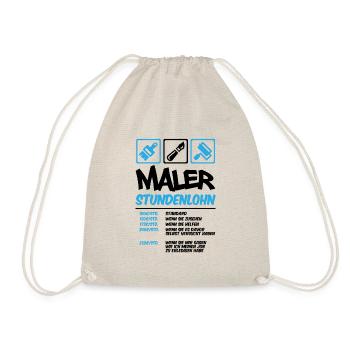 Maler Stundenlohn - Turnbeutel - Natur - Vorne