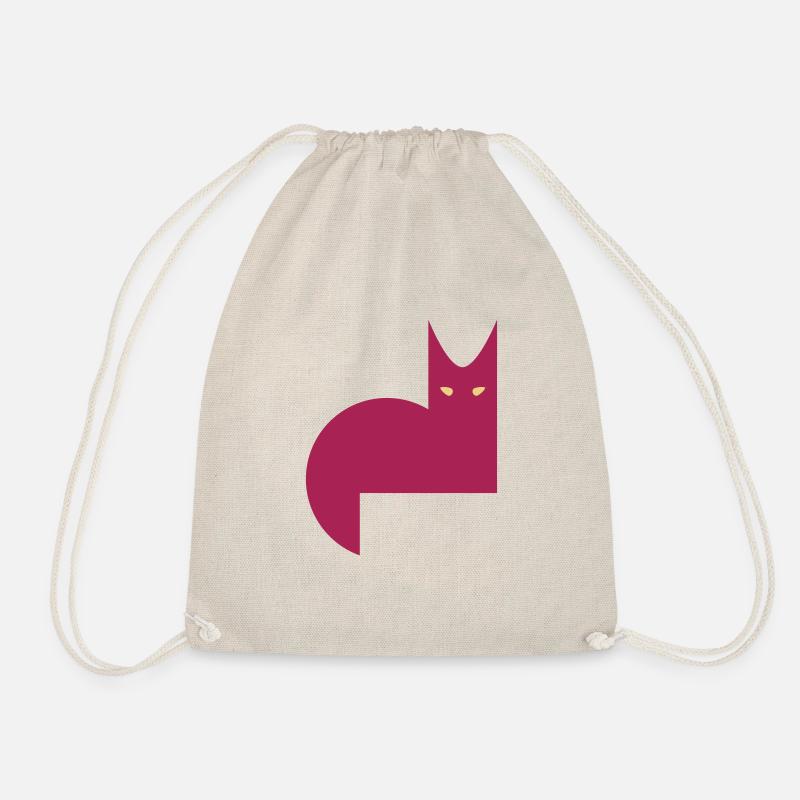 Lying cat - Drawstring Bag - nature