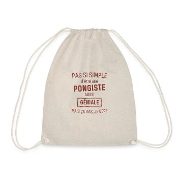 Pongiste GÉNIALE rouge brunâtre foncé - Sac de sport léger - nature - Devant