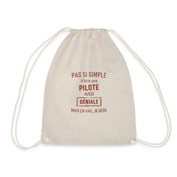 Pilote GÉNIALE rouge brunâtre foncé - Sac de sport léger - nature - Devant