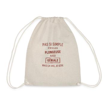 Plongeuse GÉNIALE rouge brunâtre foncé - Sac de sport léger - nature - Devant
