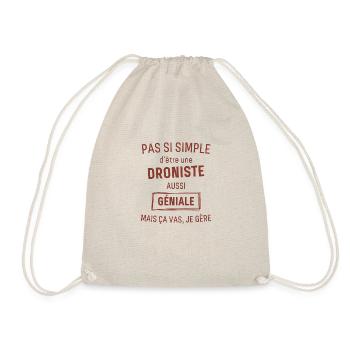 Droniste GÉNIALE rouge brunâtre foncé - Sac de sport léger - nature - Devant